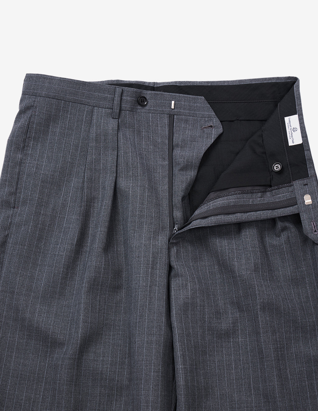 LSC 90's Neo-Classic Drape Trousers (Grey Stripe)