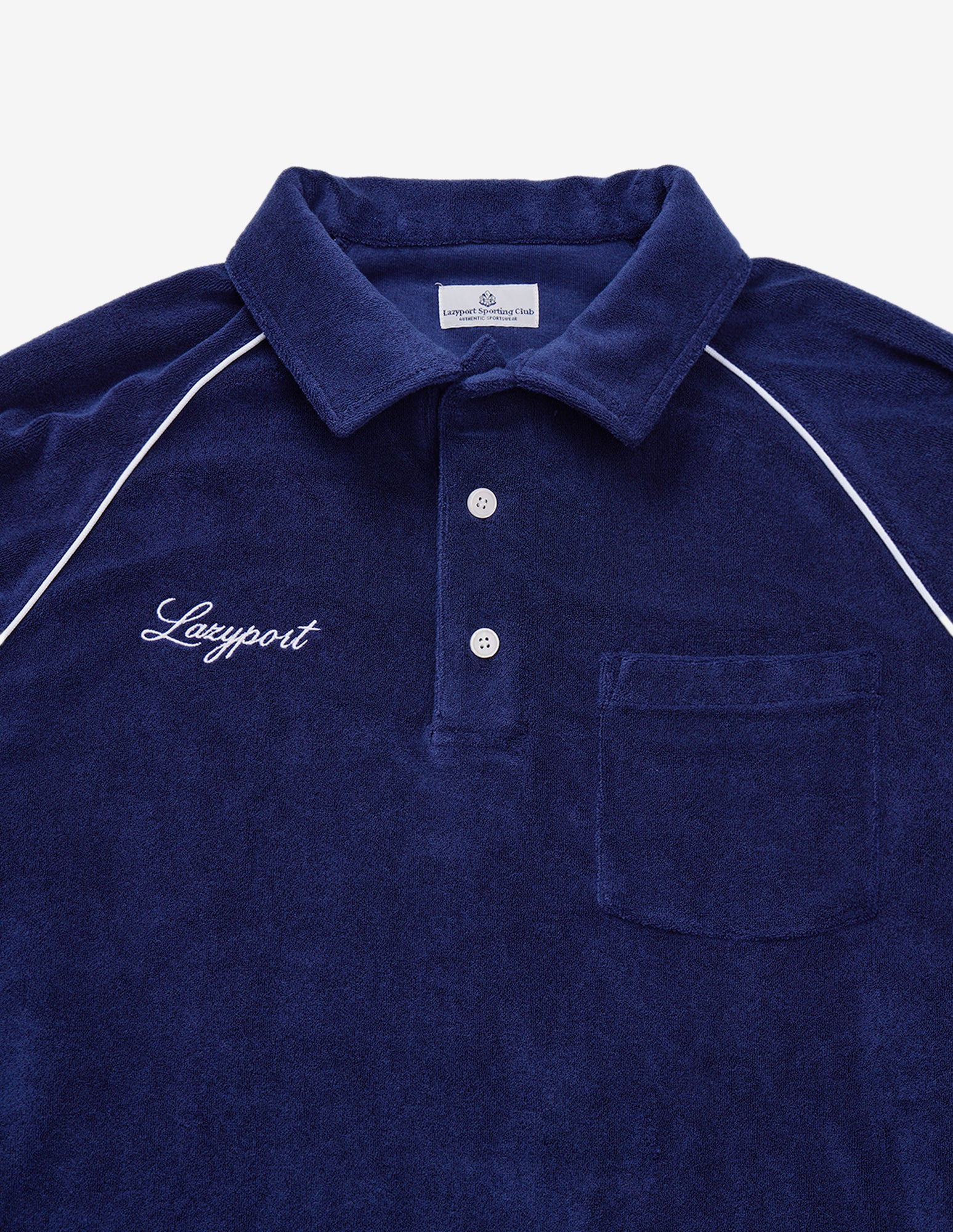 LSC Terry Long-Sleeve Polo Shirt (Navy)
