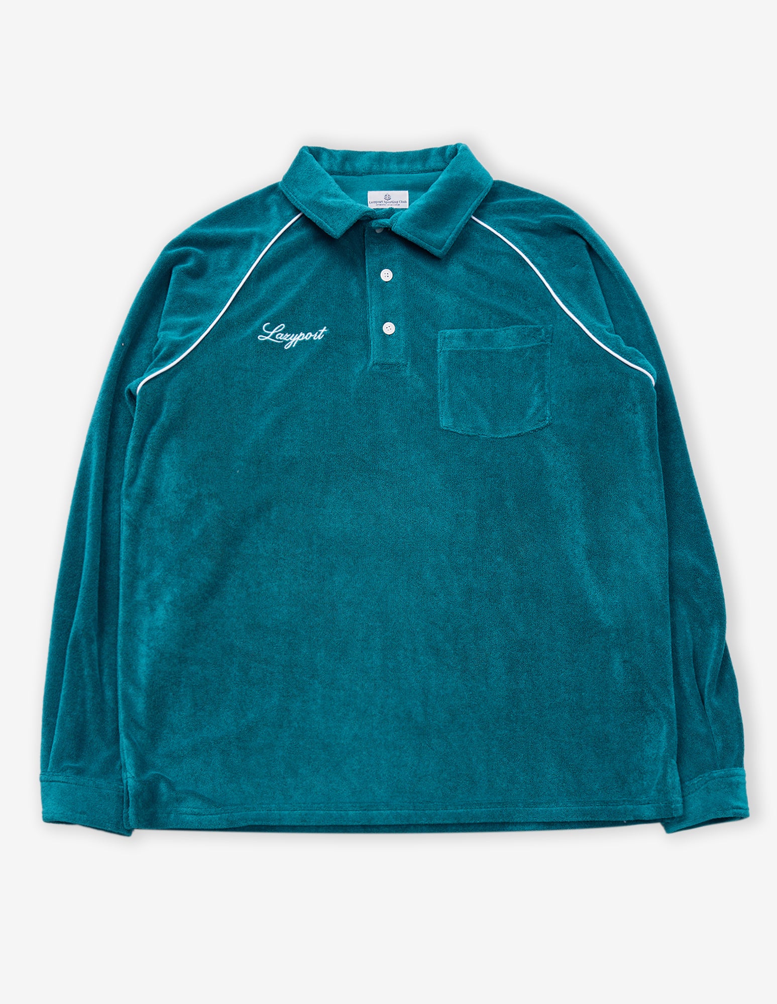 LSC Terry Long-Sleeve Polo Shirt (Teal)