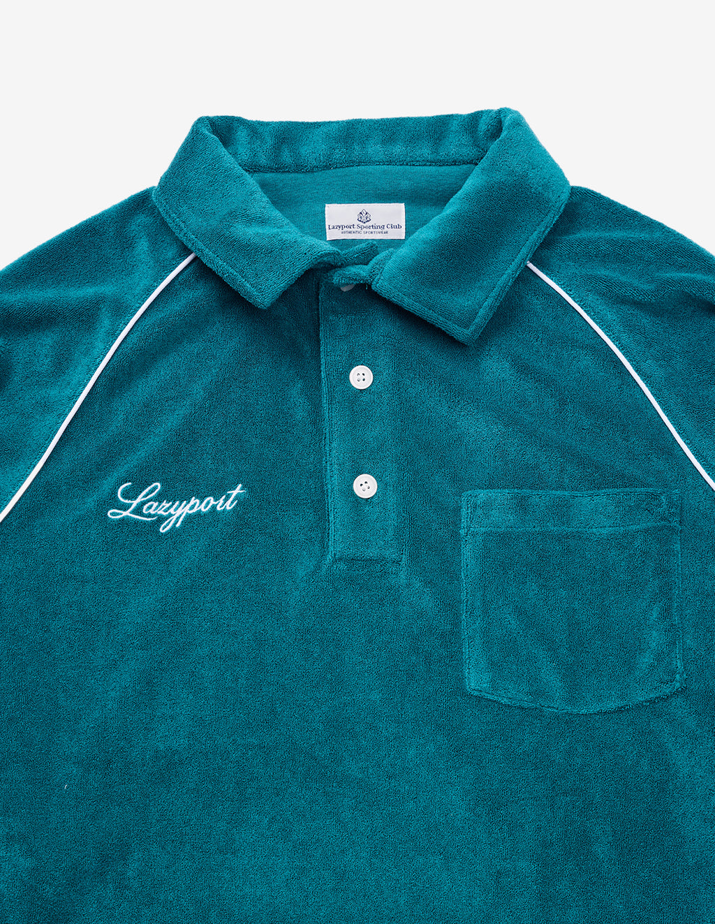 LSC Terry Long-Sleeve Polo Shirt (Teal)