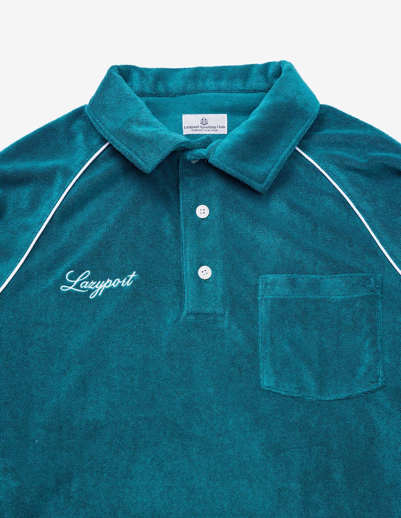 LSC Terry Long-Sleeve Polo Shirt (Teal)