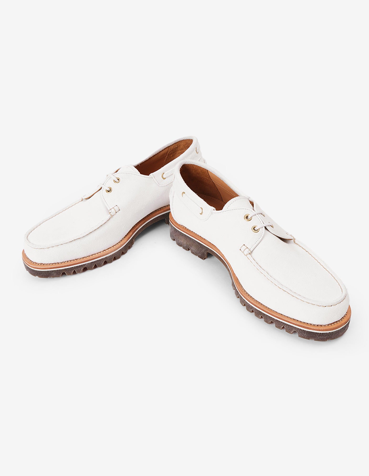 LSC 2-EYE Boat Shoes (White)